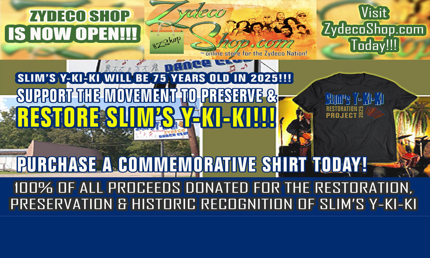 ZydecoShop.com Is Now Open - Slim's Y-Ki-Ki
